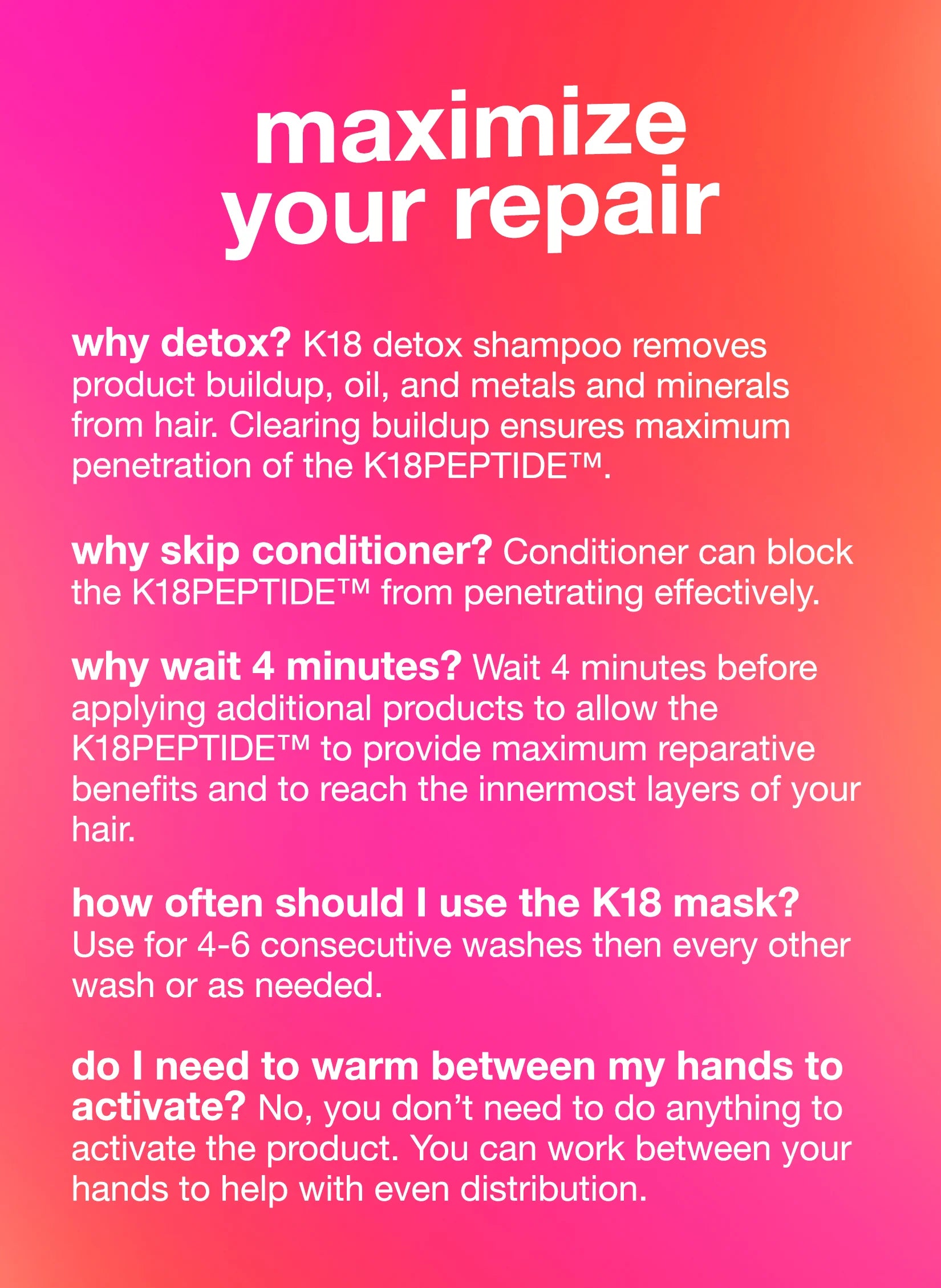 K18 Leave In Repair Mask 15ml