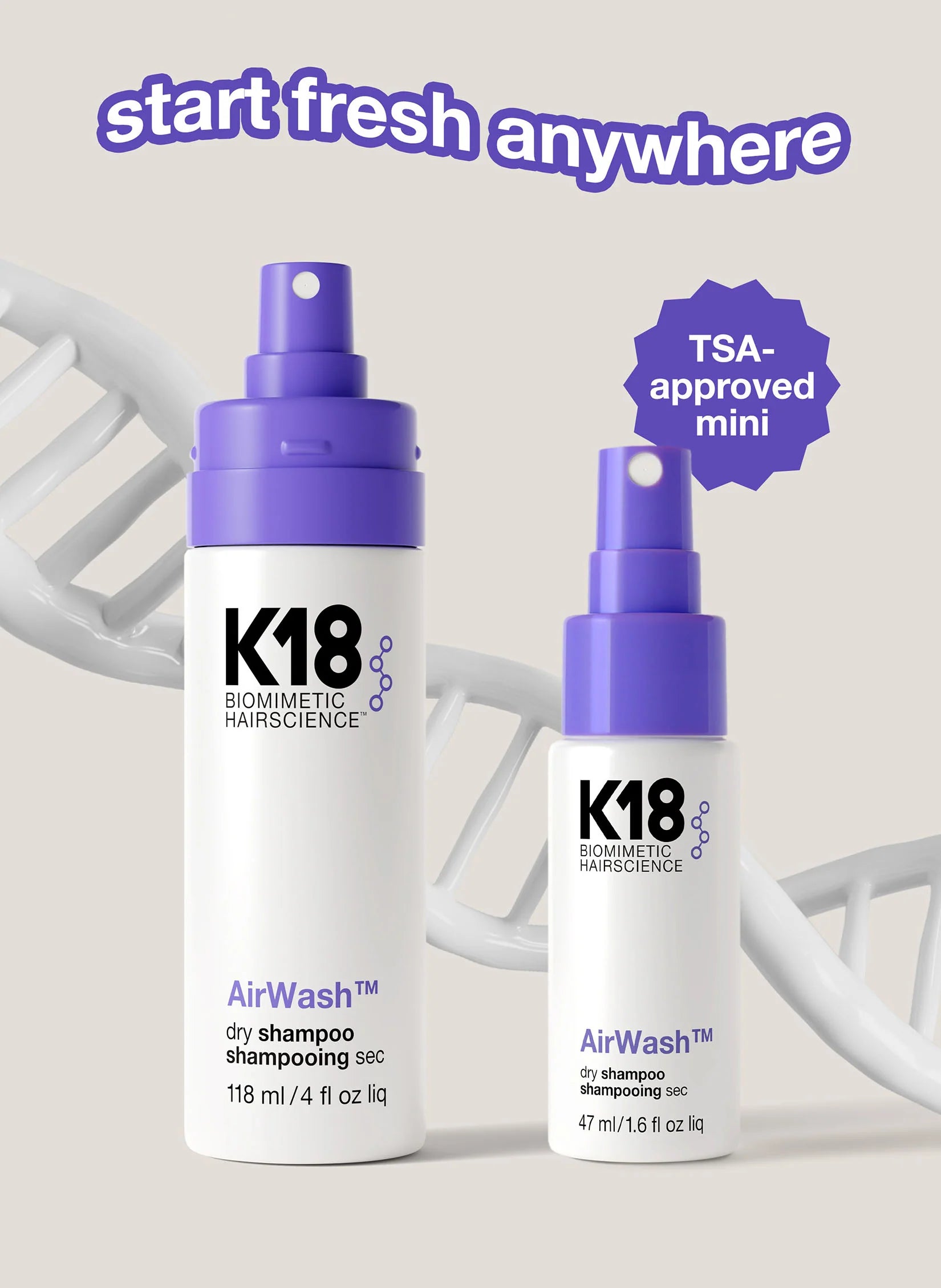 K18 AirWash Dry Shampoo 47ml