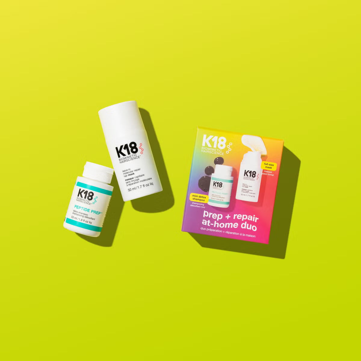 K18 Prep (53ml) + Repair (50ml) at Home Duo Kit
